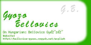 gyozo bellovics business card